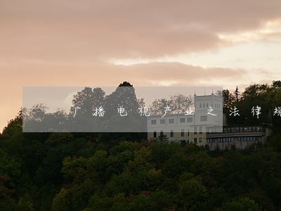 广播电视产业之法律规制研究 广播电视产业之法律规制研究