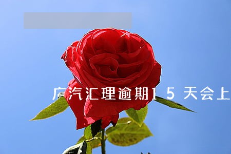 广汽汇理逾期15天会上征信吗 广汽汇理逾期15天会上征信吗