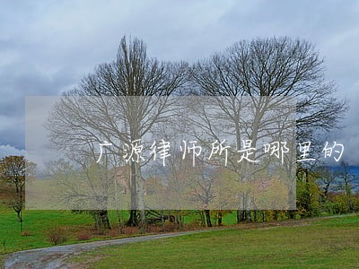 广源律师所是哪里的 广源律师所是哪里的