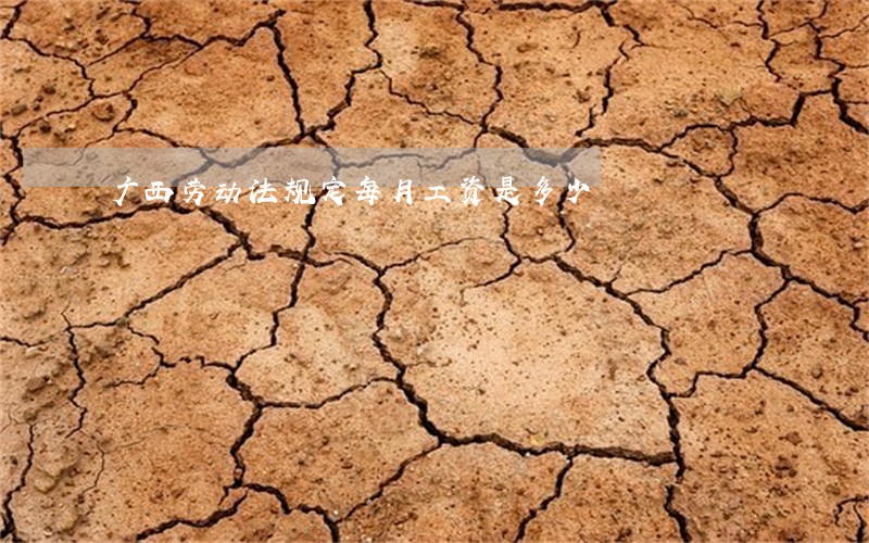 广西劳动法规定每月工资是多少 广西劳动法规定每月工资是多少