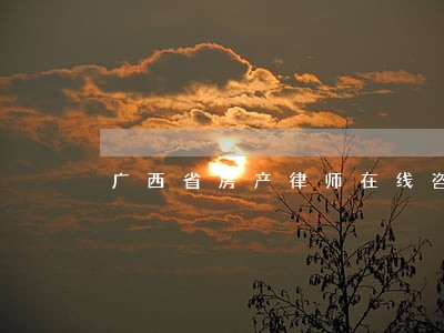 广西省房产律师在线咨询 广西省房产律师在线咨询