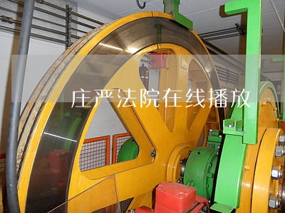 庄严法院在线播放 庄严法院在线播放