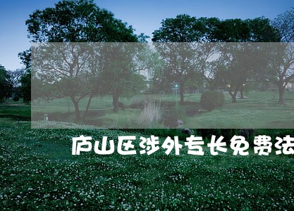 庐山区涉外专长免费法律咨询热线 庐山区涉外专长免费法律咨询热线