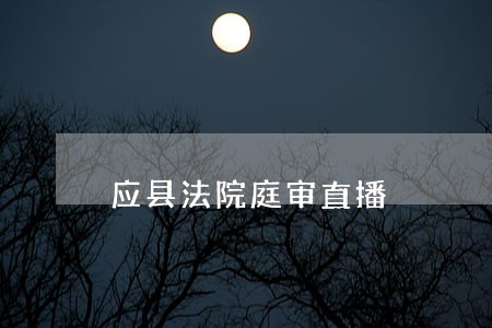 应县法院庭审直播 应县法院庭审直播