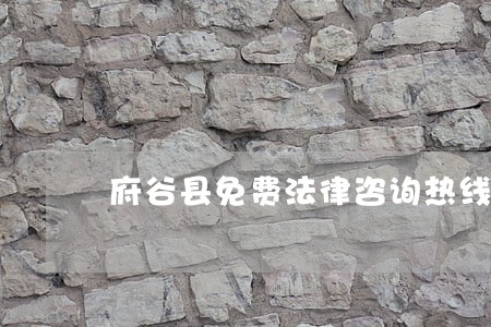 府谷县免费法律咨询热线 府谷县免费法律咨询热线