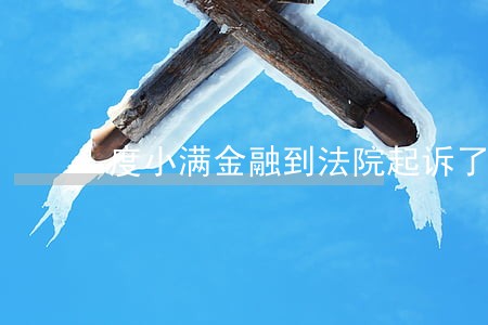 度小满金融到法院起诉了 度小满金融到法院起诉了