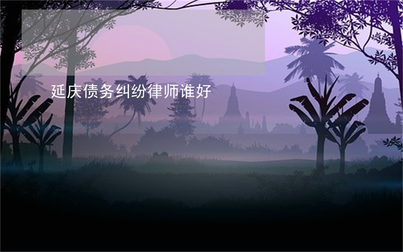 延庆债务纠纷律师谁好 延庆债务纠纷律师谁好