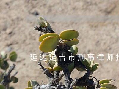 延边延吉市刑事律师找谁 延边延吉市刑事律师找谁