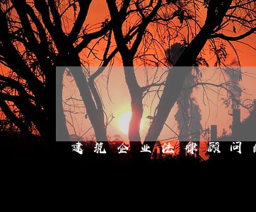 建筑企业法律顾问的作用 建筑企业法律顾问的作用