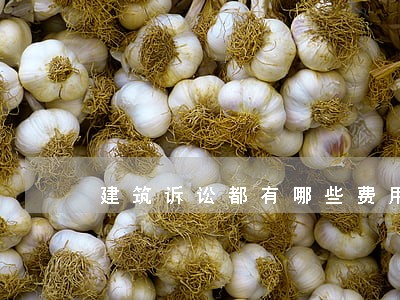 建筑诉讼都有哪些费用 建筑诉讼都有哪些费用