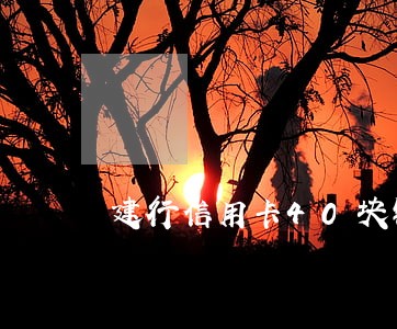 建行信用卡40块钱逾期10天 建行信用卡40块钱逾期10天