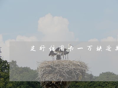 建行信用卡一万块逾期未还 建行信用卡一万块逾期未还