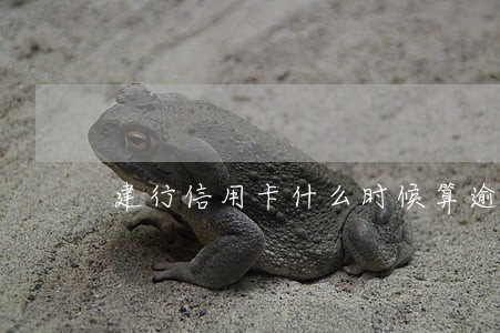 建行信用卡什么时候算逾期 建行信用卡什么时候算逾期