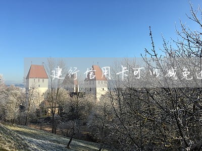 建行信用卡可以减免逾期费吗 建行信用卡可以减免逾期费吗