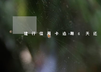 建行信用卡逾期6天还款 建行信用卡逾期6天还款