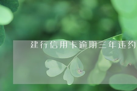 建行信用卡逾期三年违约金是多少