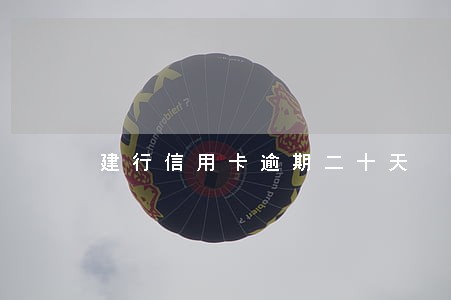 建行信用卡逾期二十天