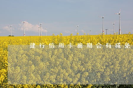建行信用卡逾期会有减免吗 建行信用卡逾期会有减免吗