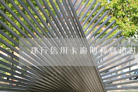 建行信用卡逾期利息超过本金 建行信用卡逾期利息超过本金