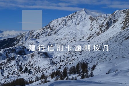 建行信用卡逾期按月 建行信用卡逾期按月