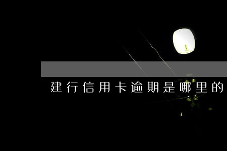 建行信用卡逾期是哪里的人催收
