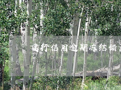 建行信用逾期冻结储蓄卡 建行信用逾期冻结储蓄卡