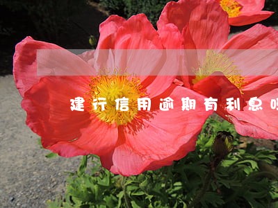 建行信用逾期有利息吗 建行信用逾期有利息吗