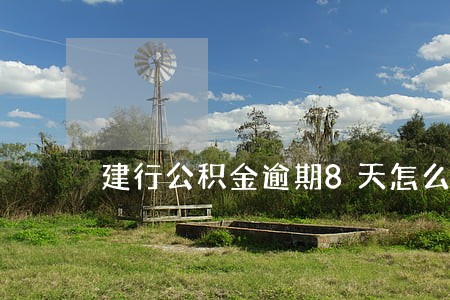 建行公积金逾期8天怎么办 建行公积金逾期8天怎么办