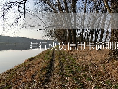建行快贷信用卡逾期原因