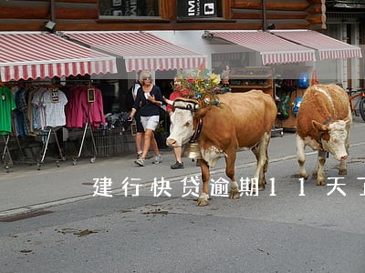 建行快贷逾期11天了 建行快贷逾期11天了
