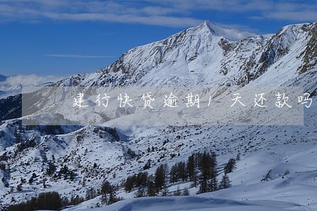建行快贷逾期1天还款吗 建行快贷逾期1天还款吗