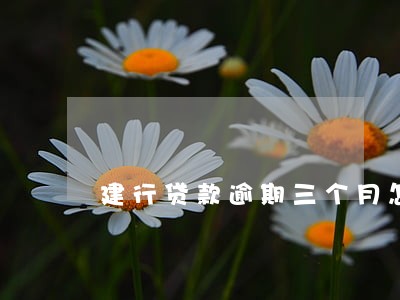 建行贷款逾期三个月怎么办 建行贷款逾期三个月怎么办
