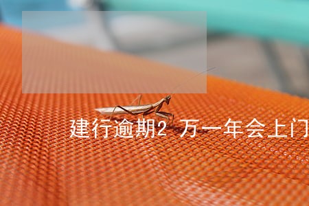 建行逾期2万一年会上门吗 建行逾期2万一年会上门吗