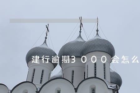 建行逾期3000会怎么样
