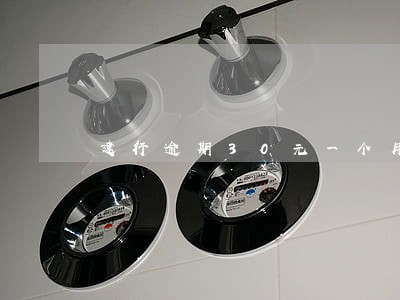 建行逾期30元一个月怎么样