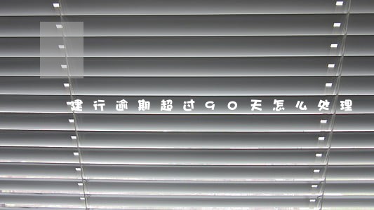 建行逾期超过90天怎么处理 建行逾期超过90天怎么处理