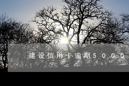 建设信用卡逾期50000 建设信用卡逾期50000