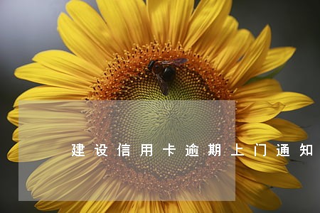 建设信用卡逾期上门通知