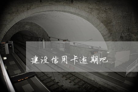 建设信用卡逾期吧