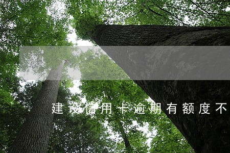 建设信用卡逾期有额度不能用 建设信用卡逾期有额度不能用