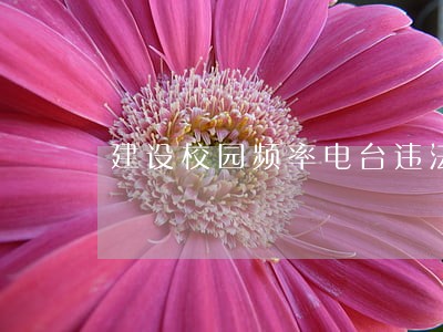 建设校园频率电台违法吗 建设校园频率电台违法吗