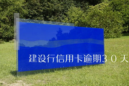 建设行信用卡逾期30天怎么办 建设行信用卡逾期30天怎么办