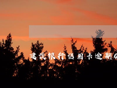 建设银行信用卡逾期60天 建设银行信用卡逾期60天