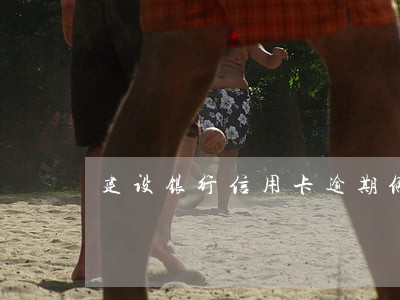 建设银行信用卡逾期俩月了