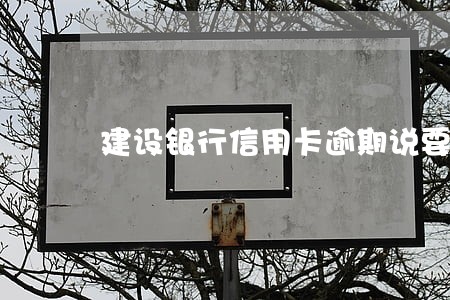 建设银行信用卡逾期说要报案 建设银行信用卡逾期说要报案