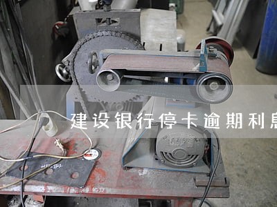 建设银行停卡逾期利息 建设银行停卡逾期利息