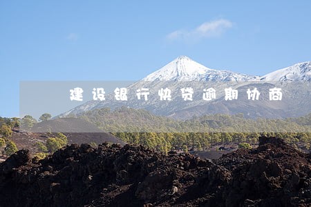 建设银行快贷逾期协商 建设银行快贷逾期协商