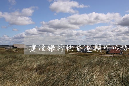 建设银行快贷逾期可以协商分期吗 建设银行快贷逾期可以协商分期吗