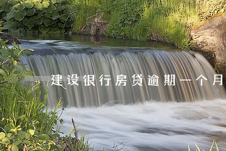 建设银行房贷逾期一个月有事不 建设银行房贷逾期一个月有事不