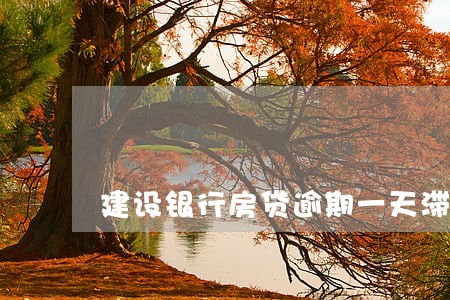 建设银行房贷逾期一天滞纳金 建设银行房贷逾期一天滞纳金